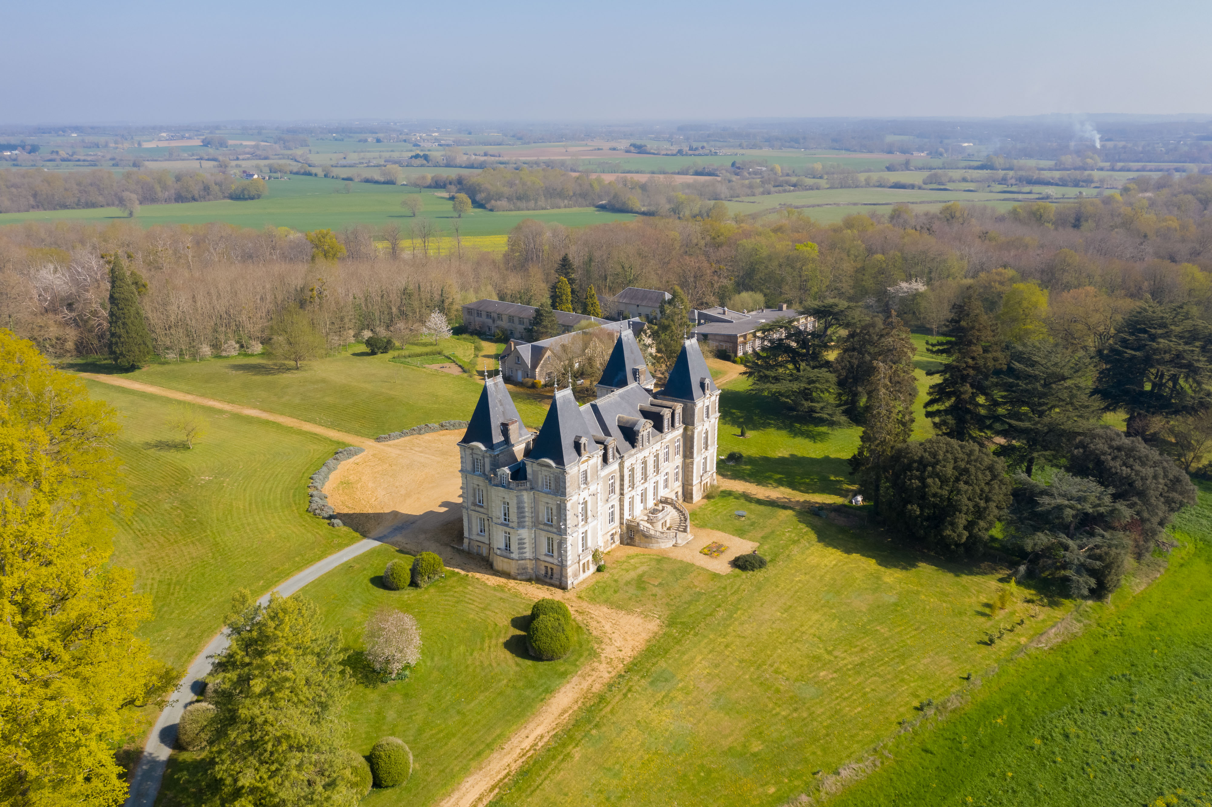 Stately 16th century Anjou Château set in 68 acre grounds, with