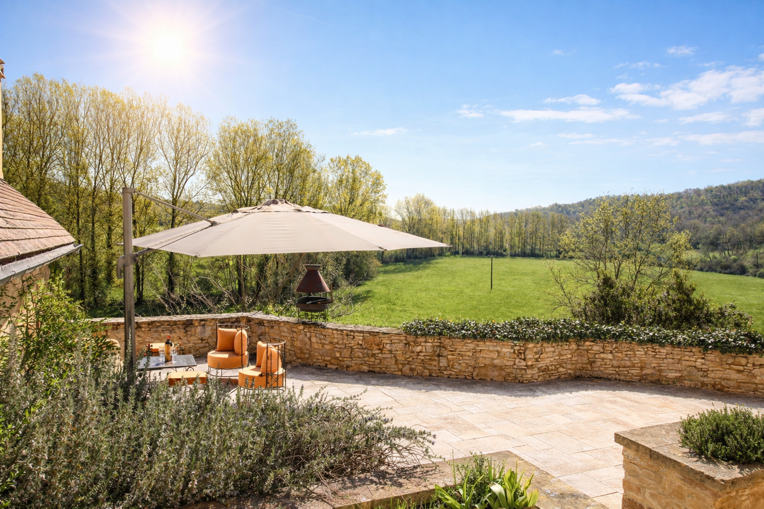 Charming Estate Comprising 3 Houses, Pool & Outbuildings – Breathtaking Panoramic Views – 24km Sarlat à Saint-Martial-de-Nabirat