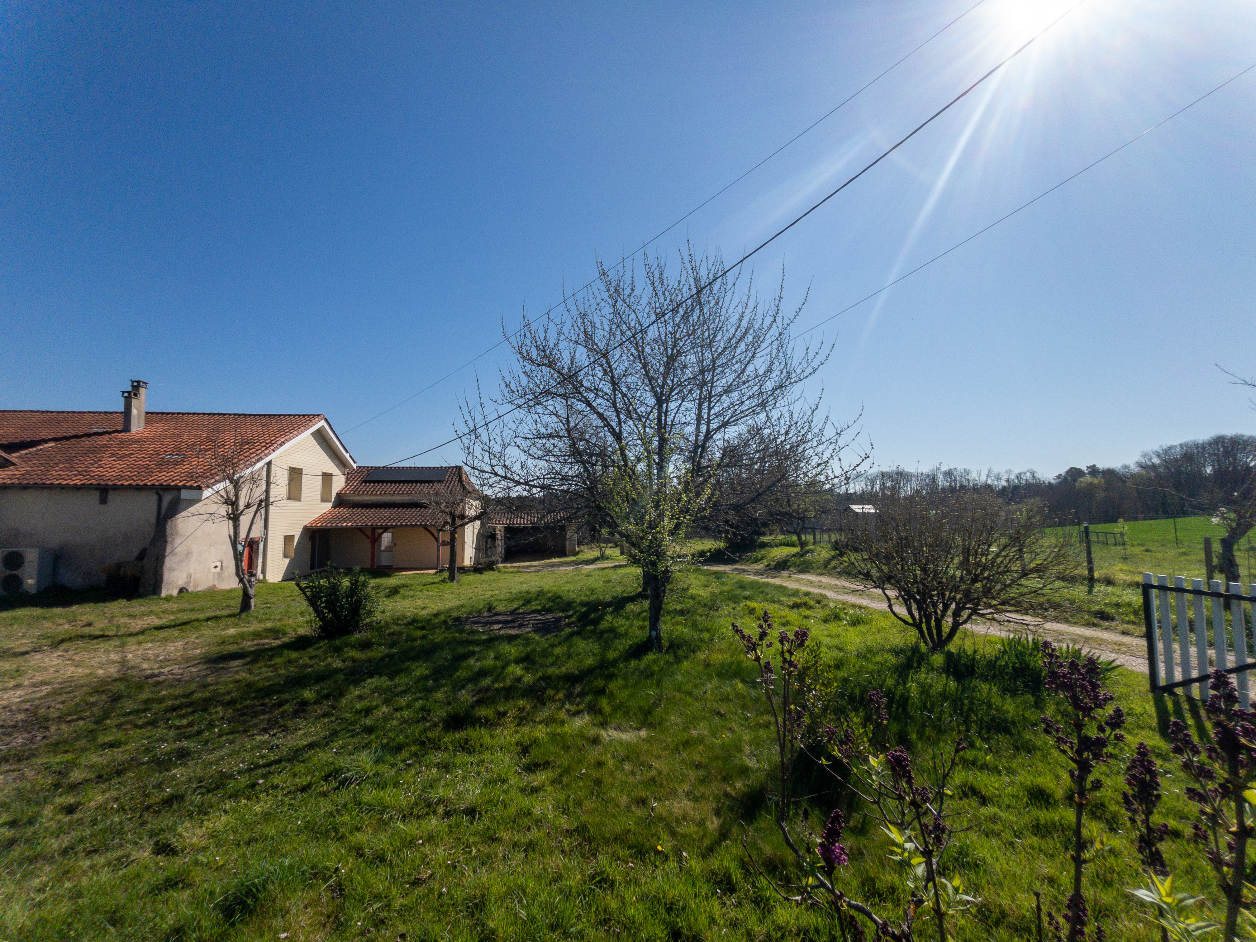 Cadre exceptionnel pour une maison de campagne, avec dépendances et 3 hectares du terrain avec petit étang à Bertric-Burée